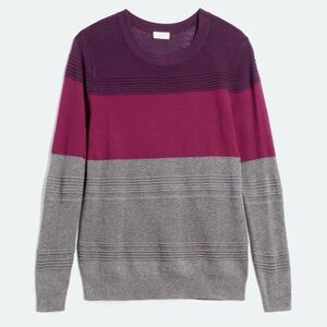 Purple and Gray Knit Sweater